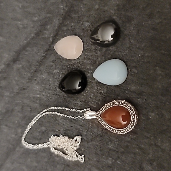 Interchangeable Stone 925 Necklace - Picture 1 of 5